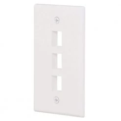 White 3-Gang 1-Decorator/Rocker/1-Duplex Wall Plate (1-Pack) by Commercial Electric -Eaton Sales white commercial electric a v wall plates 5003 wh a0 1000