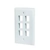 White 6-Gang 1-Decorator/Rocker/1-Duplex Wall Plate (1-Pack) by Commercial Electric -Eaton Sales white commercial electric a v wall plates 5006 wh 64 1000
