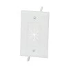 1-Gang Flexible Opening Cable Wall Plate, White by Commercial Electric -Eaton Sales white commercial electric a v wall plates 5028 wh 64 1000