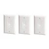 White 1-Gang 1-Decorator/Rocker/1-Duplex Wall Plate (3-Pack) by Commercial Electric -Eaton Sales white commercial electric a v wall plates 5037 wh 3pk 64 1000