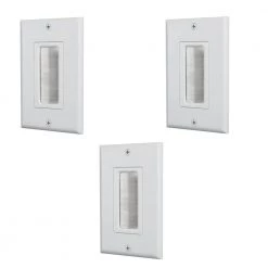 White 1-Gang 1-Decorator/Rocker/1-Duplex Wall Plate (3-Pack) by Commercial Electric