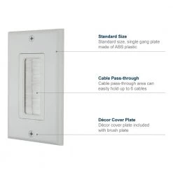 White 1-Gang 1-Decorator/Rocker/1-Duplex Wall Plate (3-Pack) by Commercial Electric -Eaton Sales white commercial electric a v wall plates 5038 wh 3pk c3 1000