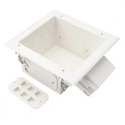 TV Multimedia Recessed Box by Commercial Electric -Eaton Sales white commercial electric a v wall plates 5053 wh a0 1000