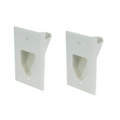 White 1-Gang 1-Decorator/Rocker/1-Duplex Wall Plate (2-Pack) by Commercial Electric