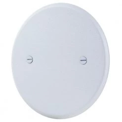 5 in. 1-Gang White Textured Round Blank Metal Wall Plate by Commercial Electric -Eaton Sales white commercial electric blank wall plates pmtw rb a0 1000