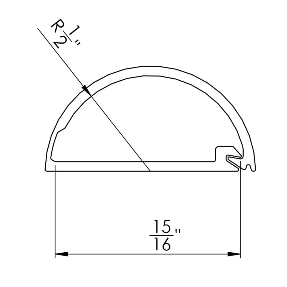 5 ft. 1/2 Round Baseboard Cord Channel, White by Commercial Electric 5 5 ft. 1/2 Round Baseboard Cord Channel, White by Commercial Electric - Image 3