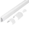 5 ft. 1/2 Round Baseboard Cord Channel, White by Commercial Electric 2 5 ft. 1/2 Round Baseboard Cord Channel, White by Commercial Electric -Eaton Sales white commercial electric cable raceways a50 5w 64 1000