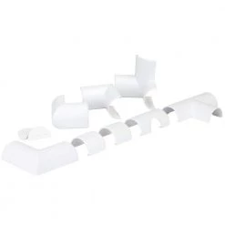 1/2 in. Round Baseboard Accessory Pack, White by Commercial Electric