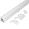 5 ft. 1/4 Round Baseboard Cord Channel, White by Commercial Electric -Eaton Sales white commercial electric cable raceways a60 5w 64 1000