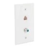 Network and Coax Wall Plate by Commercial Electric -Eaton Sales white commercial electric coaxial wall plates 217f 8c wh 64 1000