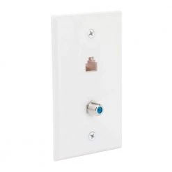 Network and Coax Wall Plate by Commercial Electric