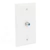 White 1-Gang Coaxial Wall Plate (1-Pack) by Commercial Electric -Eaton Sales white commercial electric coaxial wall plates video cable wall plate white 1 ln 64 1000
