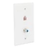 White 2-Gang 1-Phone/1-Coaxial Wall Plate (1-Pack) by Commercial Electric -Eaton Sales white commercial electric combination wall plates 217f wh 64 1000