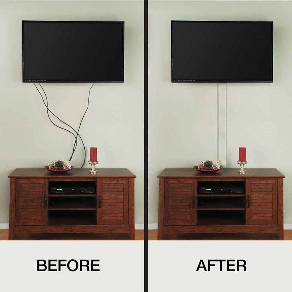 4 ft. Flat Screen TV Cord Cover by Commercial Electric 4 4 ft. Flat Screen TV Cord Cover by Commercial Electric - Image 2