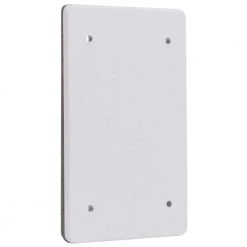 White 1-Gang Non-Metallic Weatherproof Blank Cover by Commercial Electric