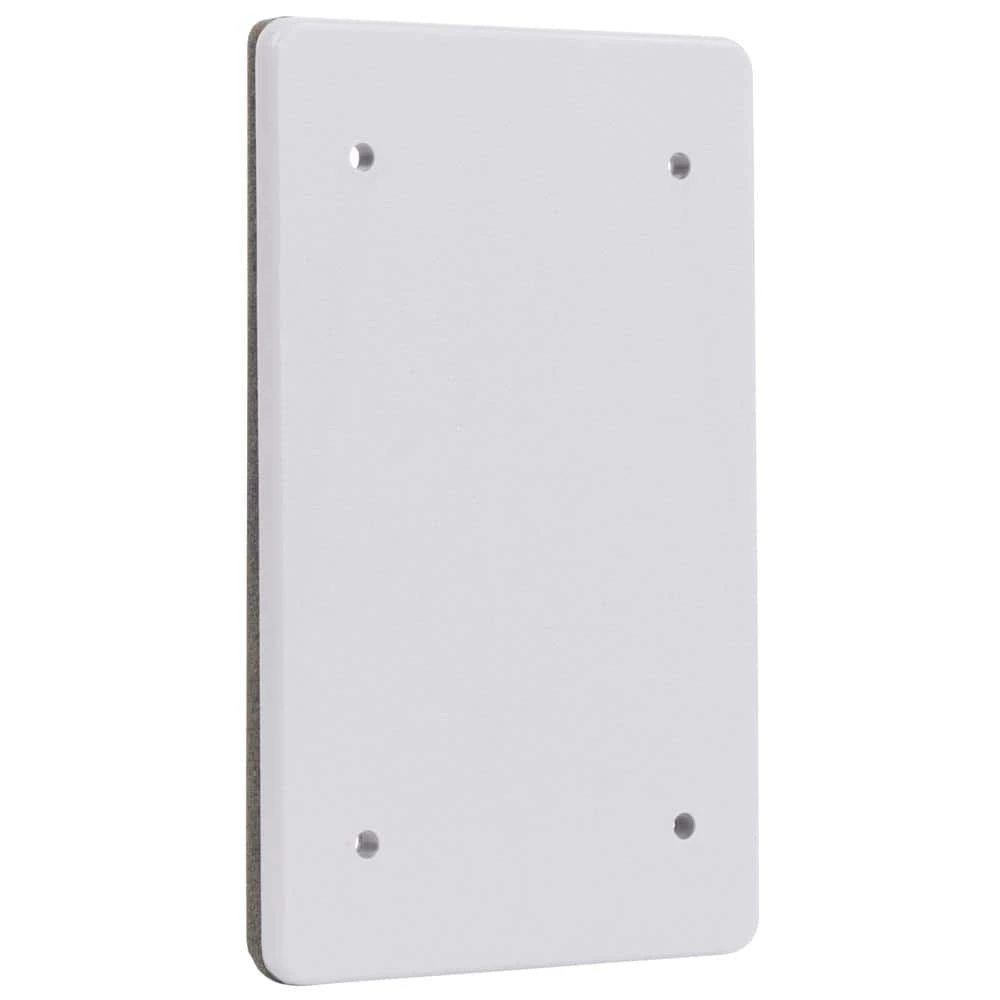 White 1-Gang Non-Metallic Weatherproof Blank Cover by Commercial Electric 3 White 1-Gang Non-Metallic Weatherproof Blank Cover by Commercial Electric