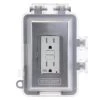 White 1-Gang Extra-Duty Non-Metallic While-In-Use Weatherproof Horizontal/Vertical Receptacle Cover by Commercial Electric 2 White 1-Gang Extra-Duty Non-Metallic While-In-Use Weatherproof Horizontal/Vertical Receptacle Cover by Commercial Electric -Eaton Sales white commercial electric covers wcw1pw 64 1000