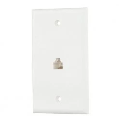 White 1-Gang Ethernet Wall Plate (1-Pack) by Commercial Electric -Eaton Sales white commercial electric data wall plates 216 8c 40 1000