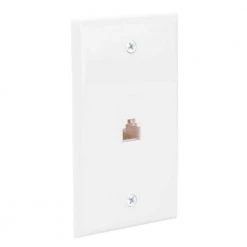 White 1-Gang Ethernet Wall Plate (1-Pack) by Commercial Electric