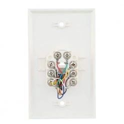 White 1-Gang Ethernet Wall Plate (1-Pack) by Commercial Electric -Eaton Sales white commercial electric data wall plates 216 8c a0 1000