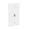 White 1-Gang Phone Jack Wall Plate (1-Pack) by Commercial Electric -Eaton Sales white commercial electric data wall plates 216 wh 64 1000