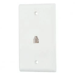 White 1-Gang Phone Jack Wall Plate (1-Pack) by Commercial Electric 10 White 1-Gang Phone Jack Wall Plate (1-Pack) by Commercial Electric -Eaton Sales white commercial electric data wall plates 216 wh a0 1000