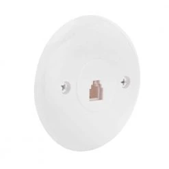 White 1-Gang Phone Jack Wall Plate (1-Pack) by Commercial Electric