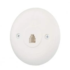 White 1-Gang Phone Jack Wall Plate (1-Pack) by Commercial Electric -Eaton Sales white commercial electric data wall plates 218 4c wh a0 1000