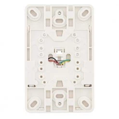 White 1-Gang Phone Jack Wall Plate (1-Pack) by Commercial Electric -Eaton Sales white commercial electric data wall plates 219 4c wh 40 1000