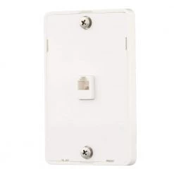 White 1-Gang Phone Jack Wall Plate (1-Pack) by Commercial Electric -Eaton Sales white commercial electric data wall plates 219 4c wh a0 1000