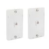1 Gang 1-Line Phone Wall Mount, White (2-Pack) by Commercial Electric -Eaton Sales white commercial electric data wall plates b2194cw002 64 1000