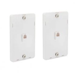 1 Gang 1-Line Phone Wall Mount, White (2-Pack) by Commercial Electric