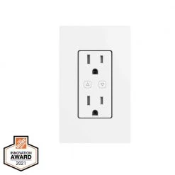 15 Amp 120-Volt Smart Hubspace Tamper Resistant Duplex Outlet, White by Commercial Electric