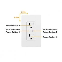 15 Amp 120-Volt Smart Hubspace Tamper Resistant Duplex Outlet, White by Commercial Electric -Eaton Sales white commercial electric electrical outlets receptacles hpka315cwb a0 1000
