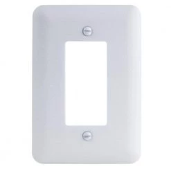 White 1-Gang Decorator Metal Wall Plate (Paintable) by Commercial Electric