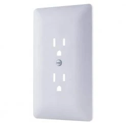 1-Gang Plastic Duplex Outlet Wall Plate Cover-Up, White (Paintable) by Commercial Electric 8 1-Gang Plastic Duplex Outlet Wall Plate Cover-Up, White (Paintable) by Commercial Electric -Eaton Sales white commercial electric outlet wall plates ppcw d 40 1000