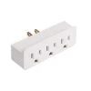 15 Amp 3-Outlet Grounded AC/DC Adapters, White by Commercial Electric -Eaton Sales white commercial electric plug adapters la 10 64 1000