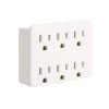 15 Amp 6-Outlet Grounded AC/DC Adapters, White by Commercial Electric 2 15 Amp 6-Outlet Grounded AC/DC Adapters, White by Commercial Electric -Eaton Sales white commercial electric plug adapters la 19 64 1000