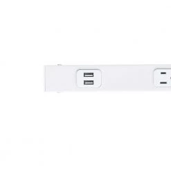 6-Outlet 2 USB Power Strip, White by Commercial Electric -Eaton Sales white commercial electric power strips lts 6z1320 2u 1f 1000
