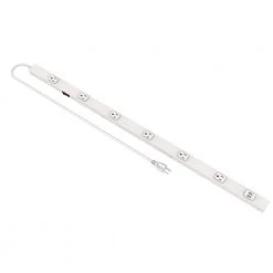 6-Outlet 2 USB Power Strip, White by Commercial Electric