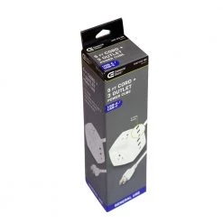 3-Outlet 3-USB Cube by Commercial Electric -Eaton Sales white commercial electric power strips lts b15 4f 1000