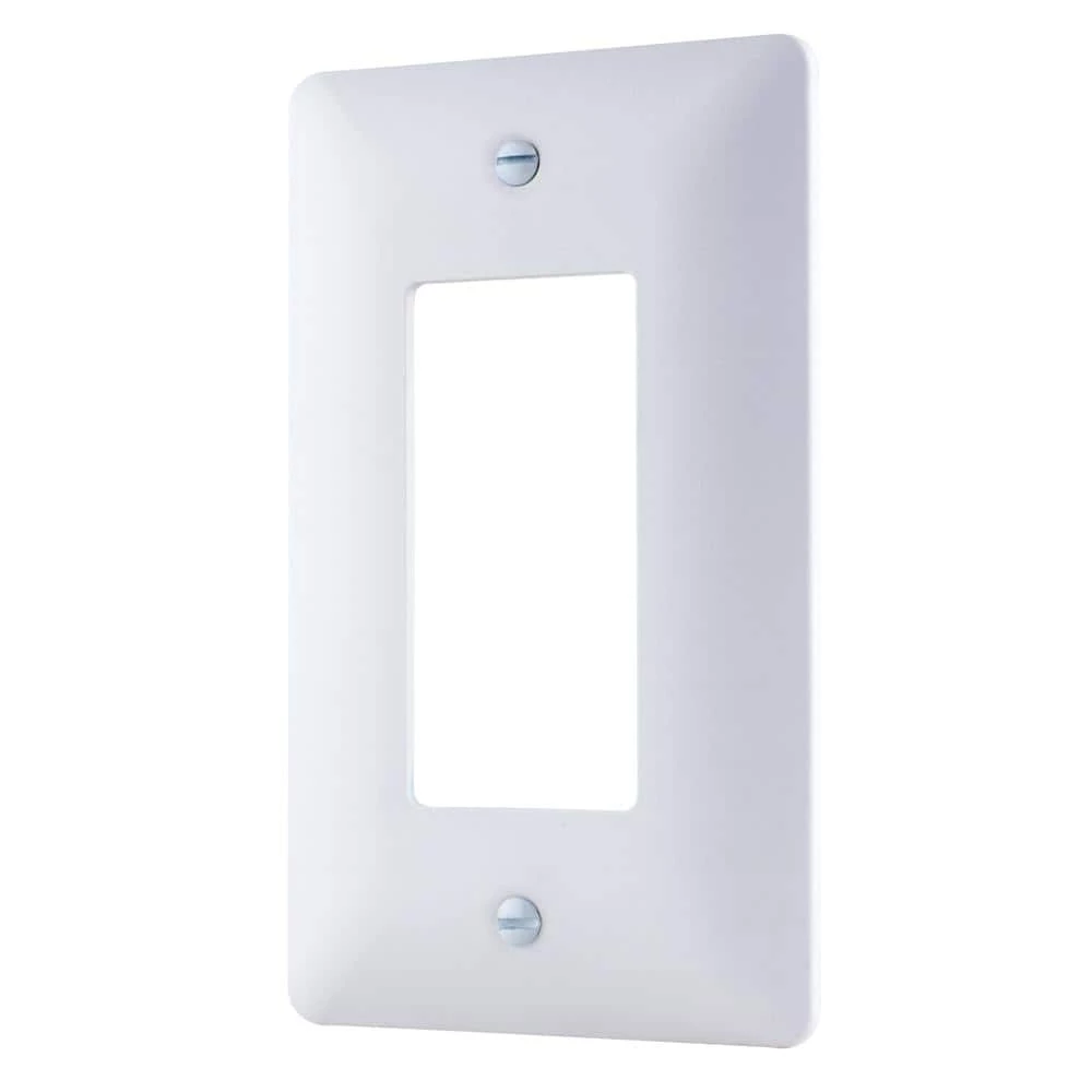 White 1-Gang Decorator/Rocker Plastic Wall Plate (Paintable) by Commercial Electric 5 White 1-Gang Decorator/Rocker Plastic Wall Plate (Paintable) by Commercial Electric - Image 3