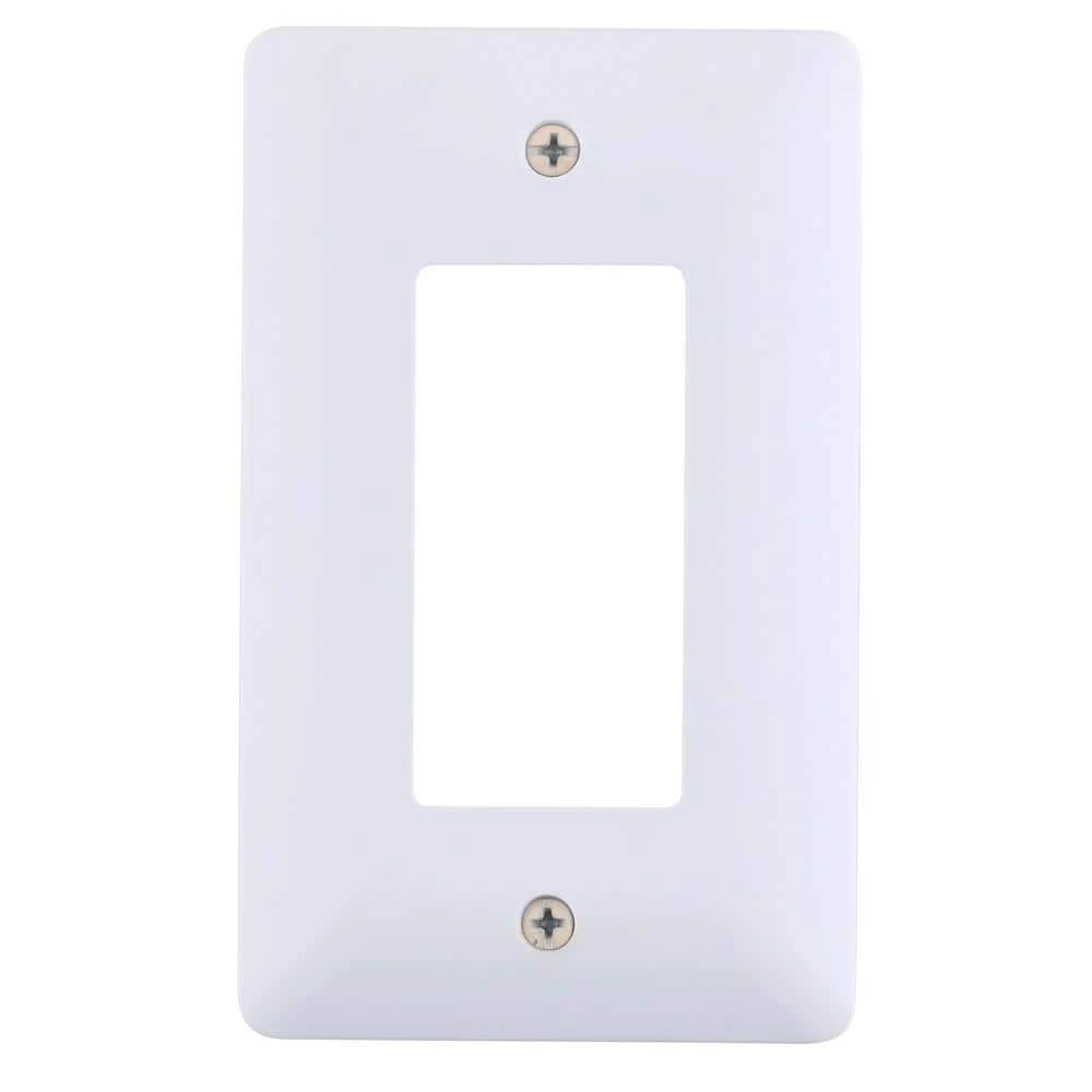 White 1-Gang Decorator/Rocker Plastic Wall Plate (Paintable) by Commercial Electric 4 White 1-Gang Decorator/Rocker Plastic Wall Plate (Paintable) by Commercial Electric - Image 2
