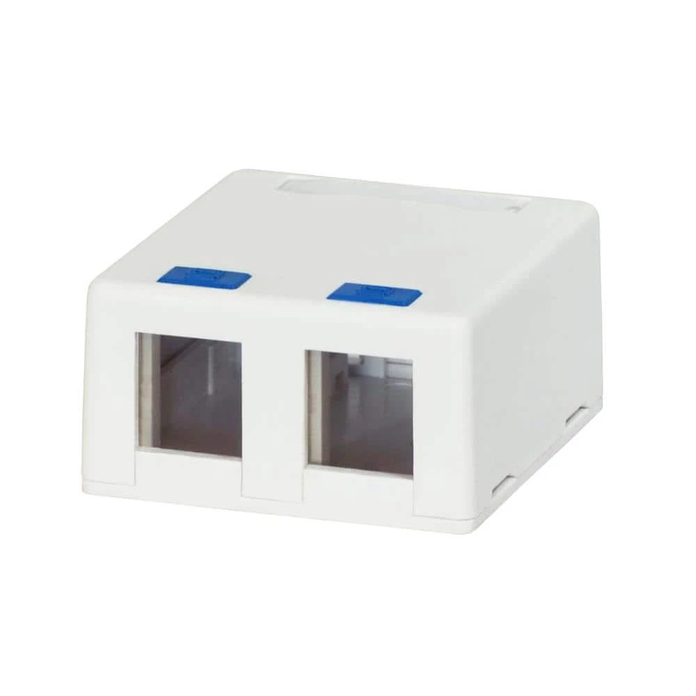 2-Port Category 5e and Category 6 Surface Mounting Box by Commercial Electric 3 2-Port Category 5e and Category 6 Surface Mounting Box by Commercial Electric