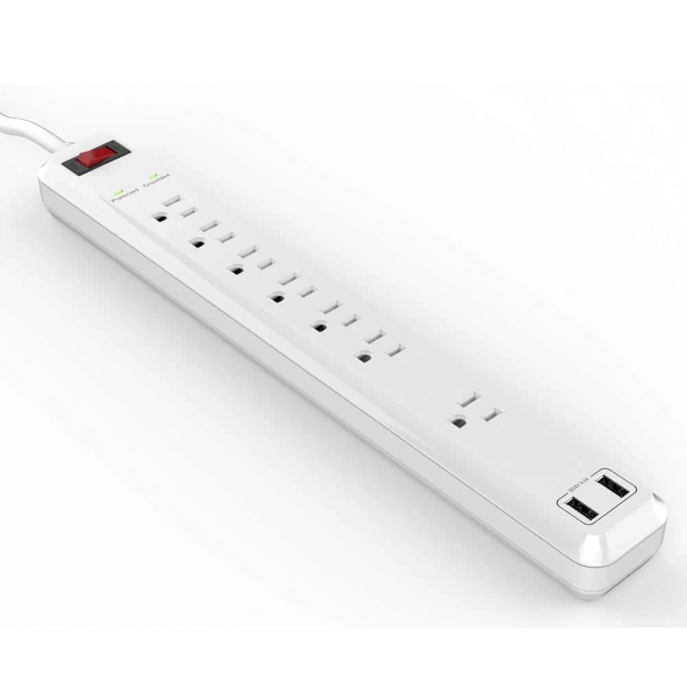 4 ft. Multiple Outlet and Wall Mounted Surge Protector Kit (3-Pack) by Commercial Electric 6 4 ft. Multiple Outlet and Wall Mounted Surge Protector Kit (3-Pack) by Commercial Electric - Image 4