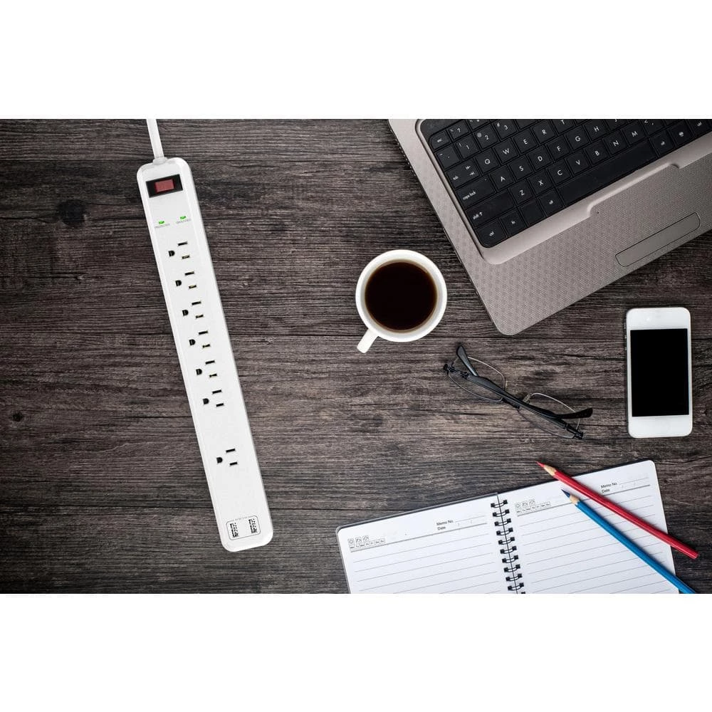 4 ft. Multiple Outlet and Wall Mounted Surge Protector Kit (3-Pack) by Commercial Electric 5 4 ft. Multiple Outlet and Wall Mounted Surge Protector Kit (3-Pack) by Commercial Electric - Image 3