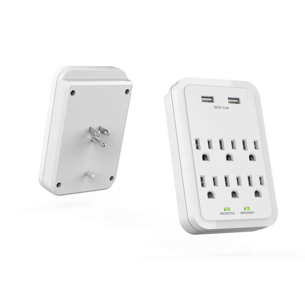 4 ft. Multiple Outlet and Wall Mounted Surge Protector Kit (3-Pack) by Commercial Electric 3 4 ft. Multiple Outlet and Wall Mounted Surge Protector Kit (3-Pack) by Commercial Electric