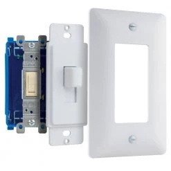 1-Gang or Multi-Gang Toggle Plastic Adapter Plate, White by Commercial Electric 7 1-Gang or Multi-Gang Toggle Plastic Adapter Plate, White by Commercial Electric -Eaton Sales white commercial electric toggle light switch plates ppaw t 4f 1000