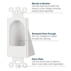 Recessed Decor Insert - White by Commercial Electric -Eaton Sales white commercial electric wall plate accessories 5084 wh 1f 1000
