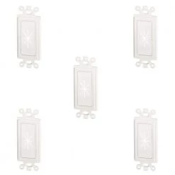 1-Gang Flexible Decor Insert, White (5-Pack) by Commercial Electric